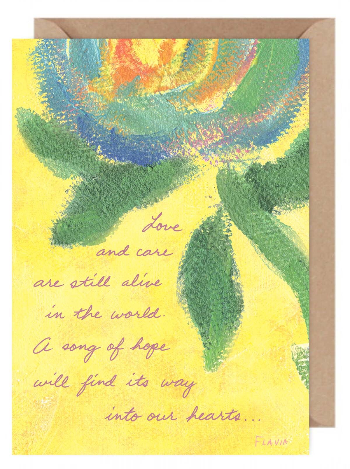 Song Of Hope - A Flavia Weedn Inspirational Greeting Card 0101-0054 