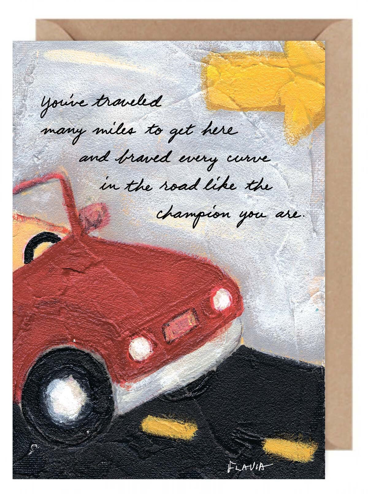 You`ve Traveled Many Miles - a Flavia Weedn inspirational greeting card 0101-0083