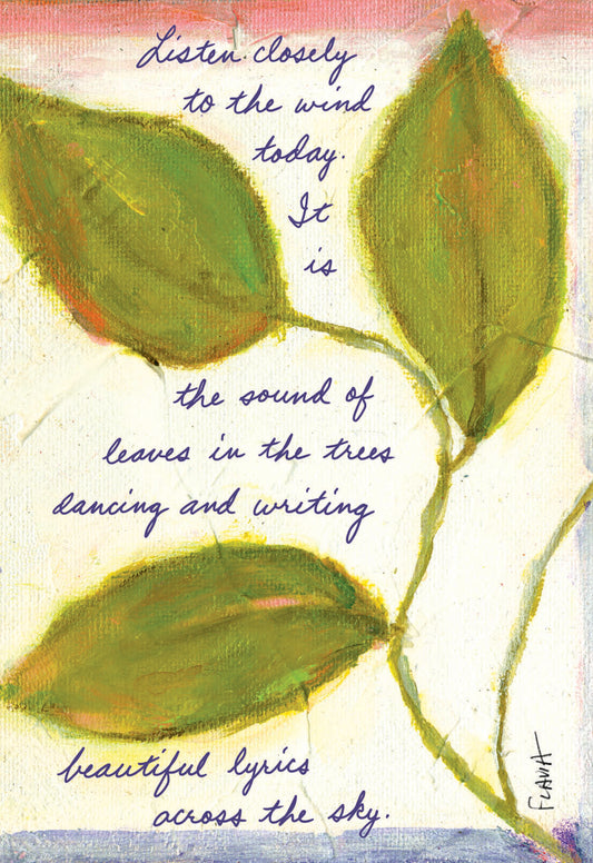 Listen Closely - a Flavia Weedn inspirational greeting card 4242-0014