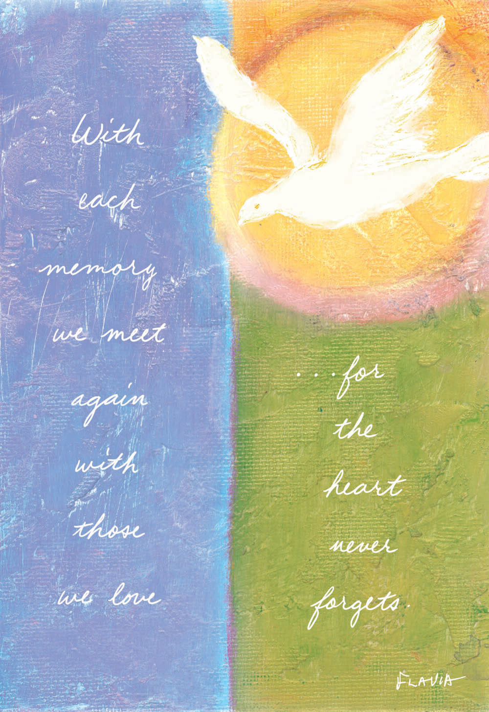 The Heart Never Forgets - a Flavia Weedn inspirational greeting card 4242-0058