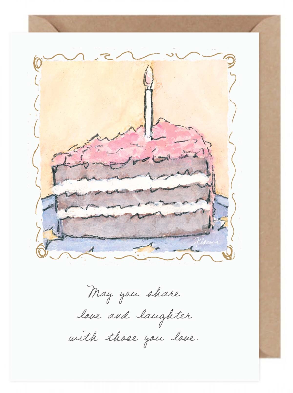 Sharing Love and Laughter - a Flavia Weedn inspirational greeting card  0003-2073