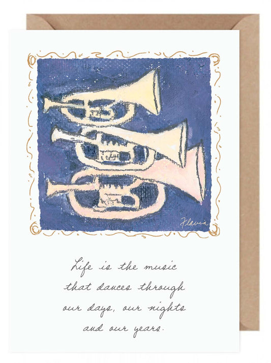 Life is Music - a Flavia Weedn inspirational greeting card  0003-2084