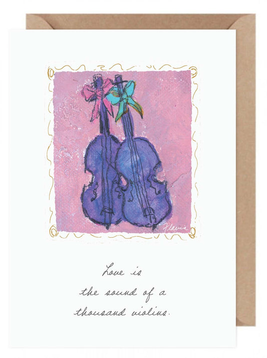 Love is a Thousand Violins - a Flavia Weedn inspirational greeting card  0003-2125