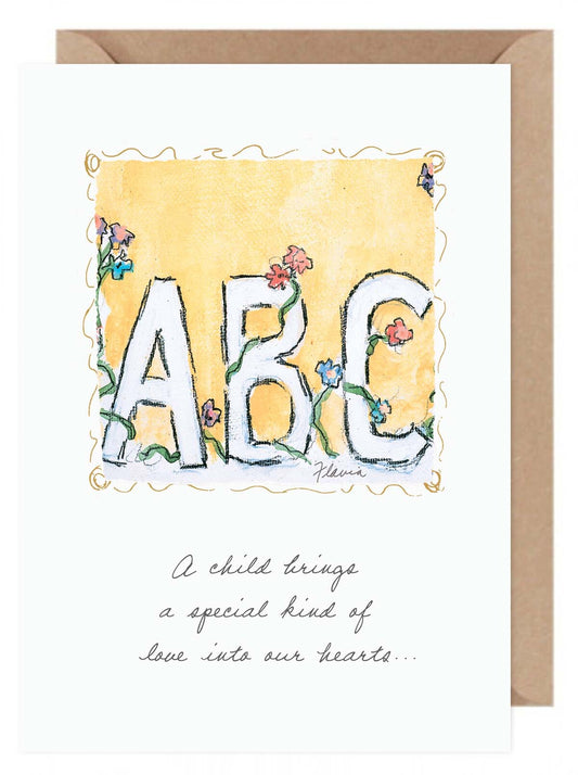 A Child Brings Special Love - a Flavia Weedn inspirational greeting card  0003-2139