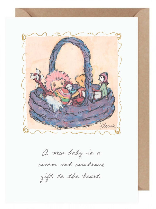 Baby Basket - a Flavia Weedn inspirational greeting card  0003-2143