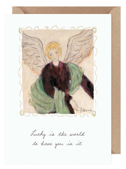The World is Luck to Have You - a Flavia Weedn inspirational greeting card  0003-2156