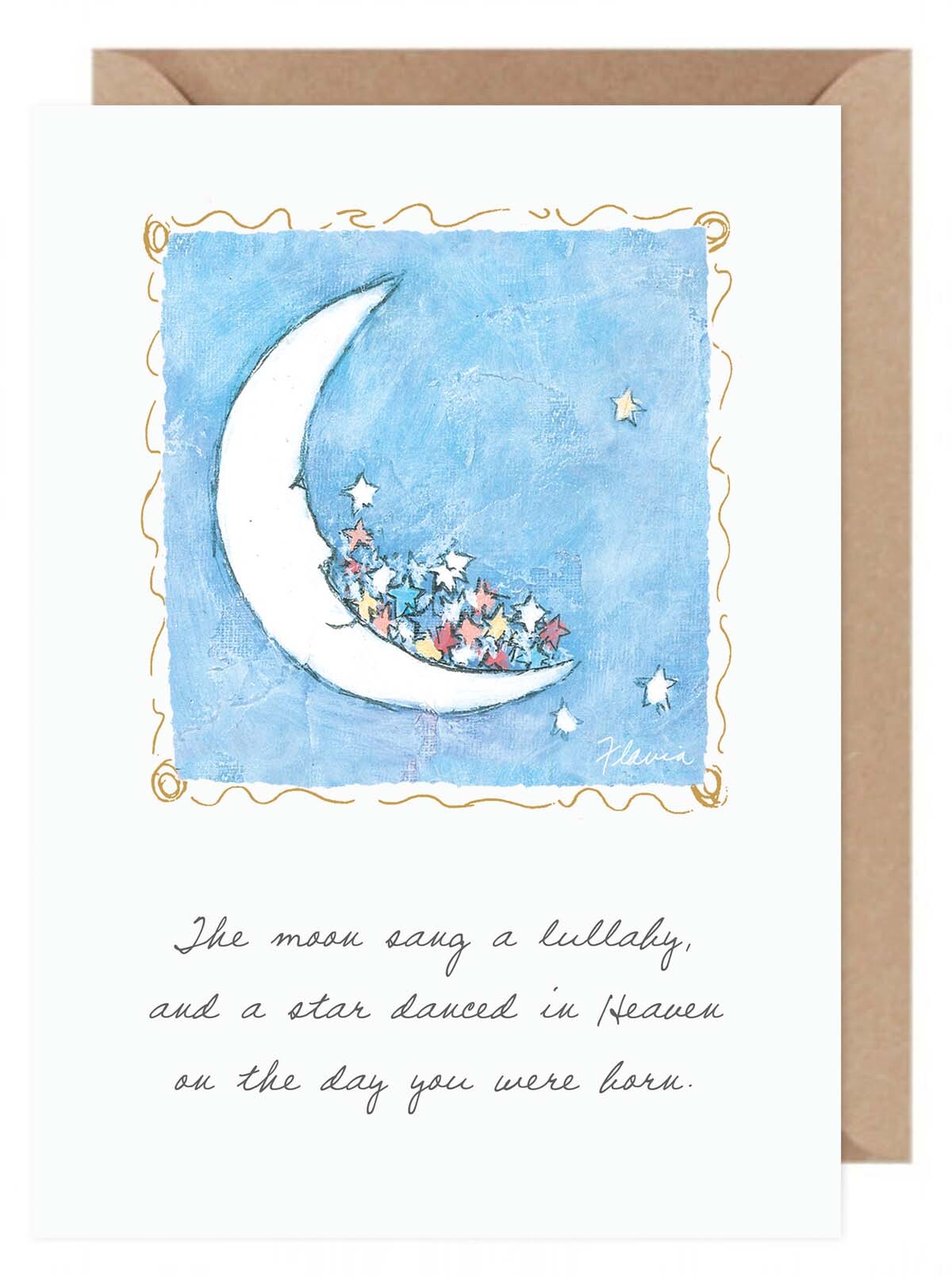 Moon Sang a Lullaby  - a Flavia Weedn inspirational greeting card  0003-2183