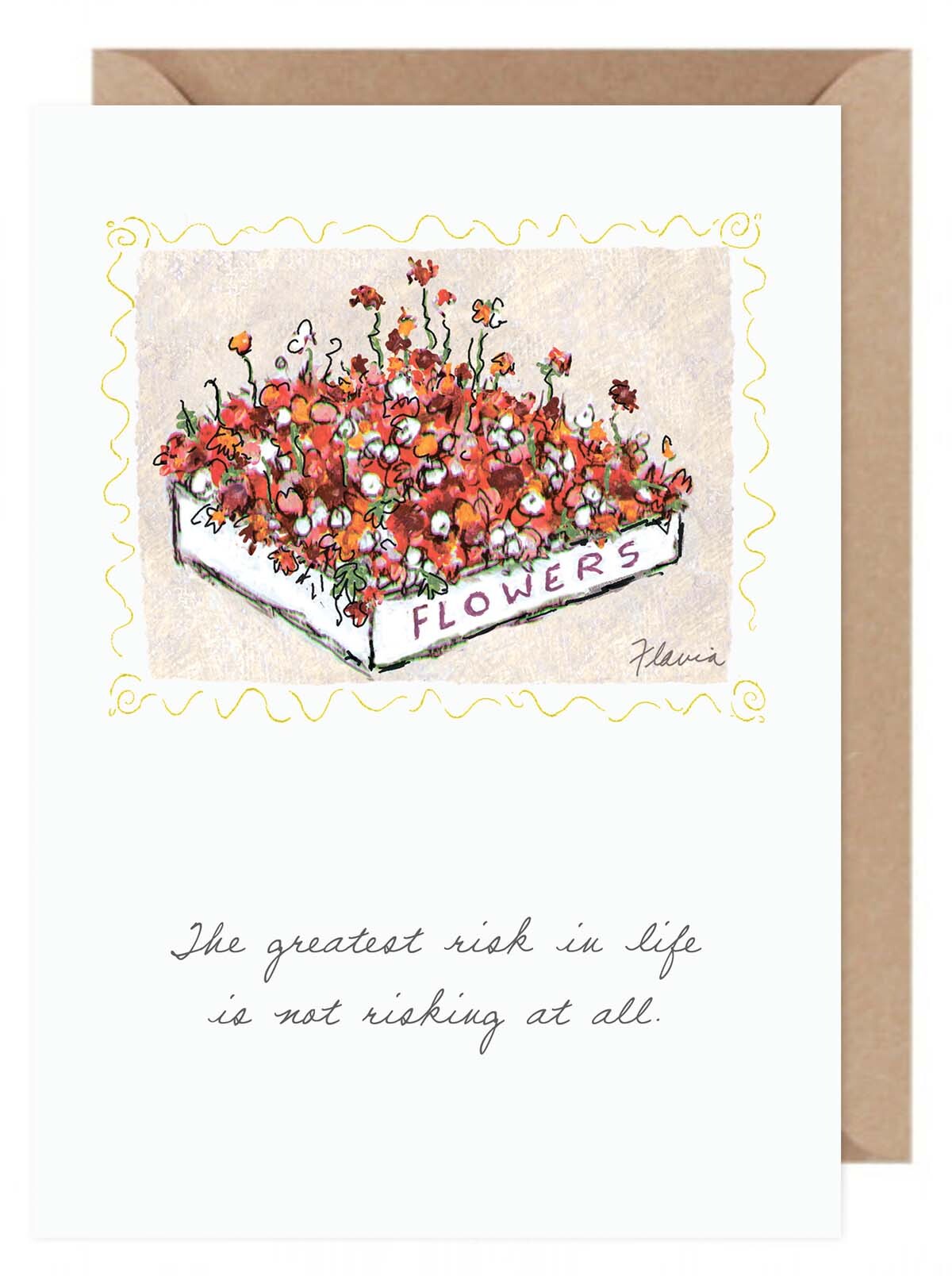 Risk  - a Flavia Weedn inspirational greeting card  0003-2190