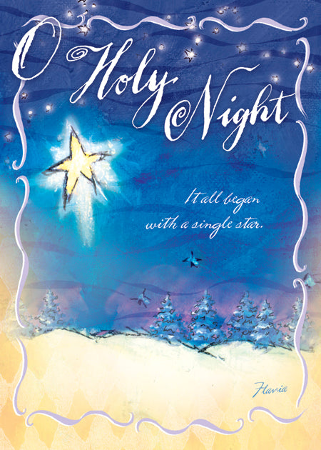 O Holy Night - Foil Stamped - a Bella Vista Flavia Weedn Christmas Card  0003-2203