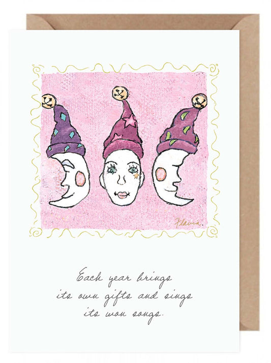 Moons with hats - a Flavia Weedn inspirational greeting card 0003-2266