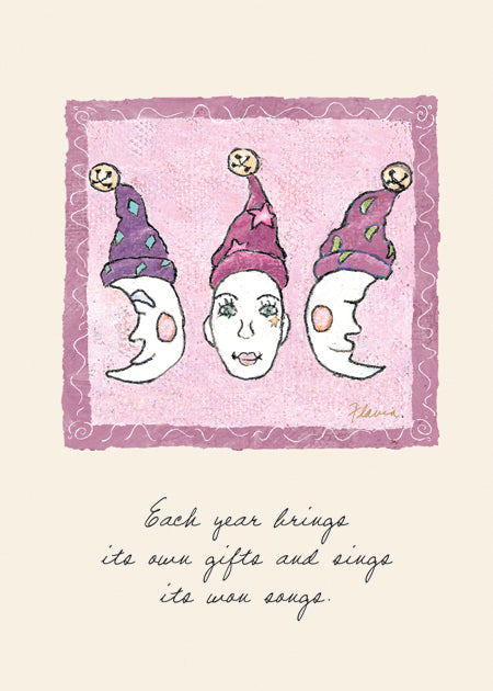 Moons with hats - a Flavia Weedn inspirational greeting card 0003-2266