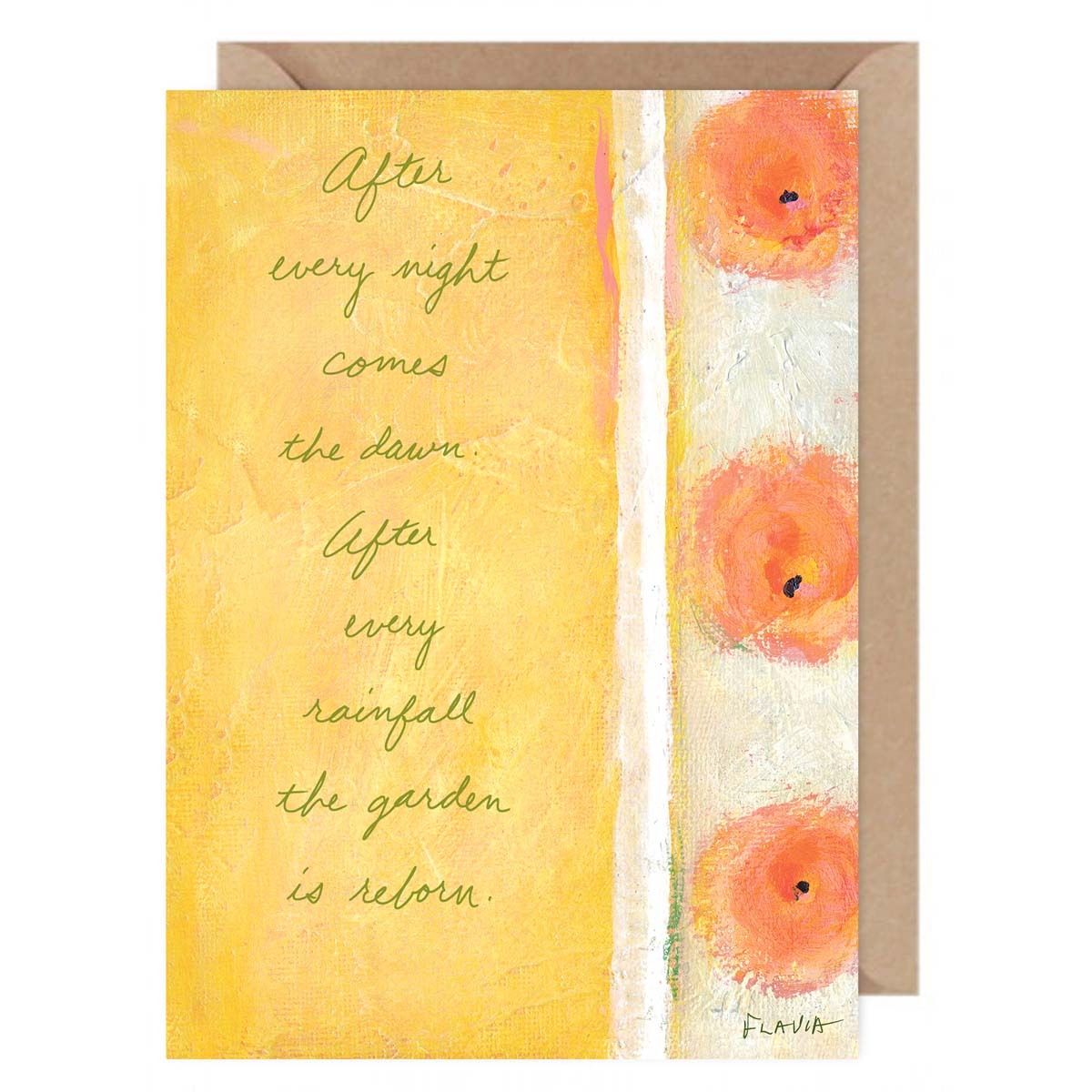 After Every Night Comes Dawn  - a Flavia Weedn inspirational greeting card  0101-0007