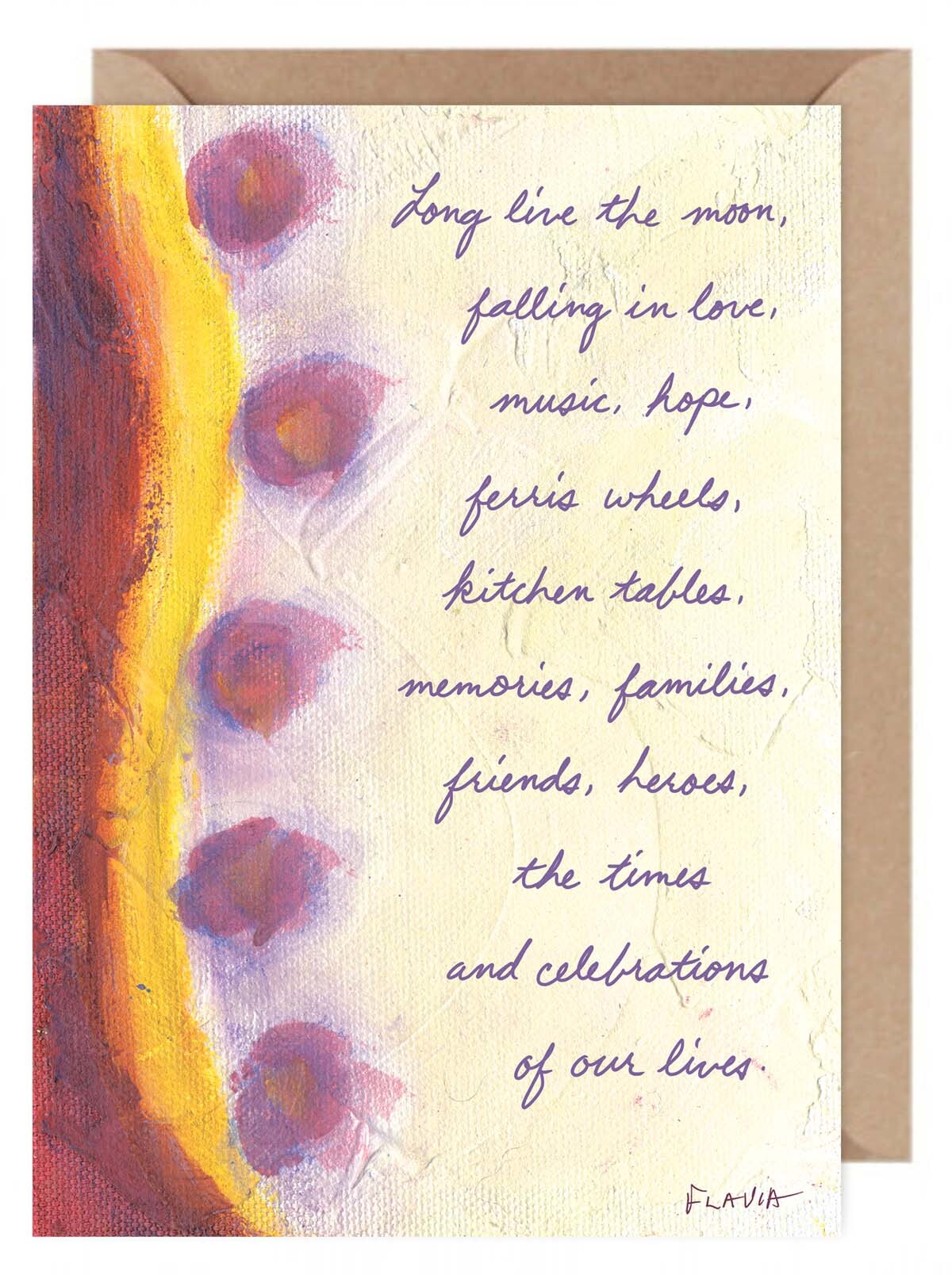 Long Live - a Flavia Weedn inspirational greeting card   0101-0022