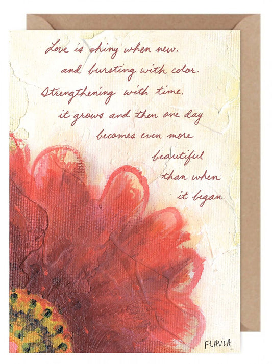 When Love Arrives  - a Flavia Weedn inspirational greeting card  0101-0029