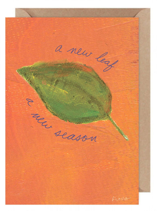 A New Leaf - a Flavia Weedn inspirational greeting card  0101-0038