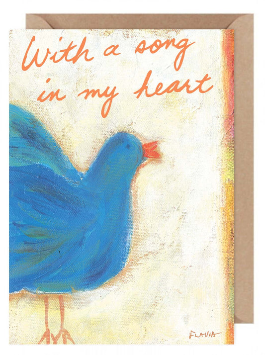 With a Song In My Heart - a Flavia Weedn inspirational greeting card 0101-0042