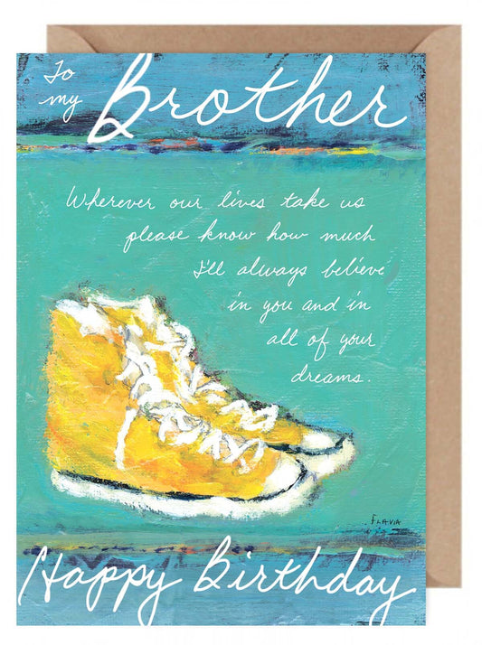 Brother - Happy Birthday - a Flavia Weedn inspirational greeting card  0101-0046
