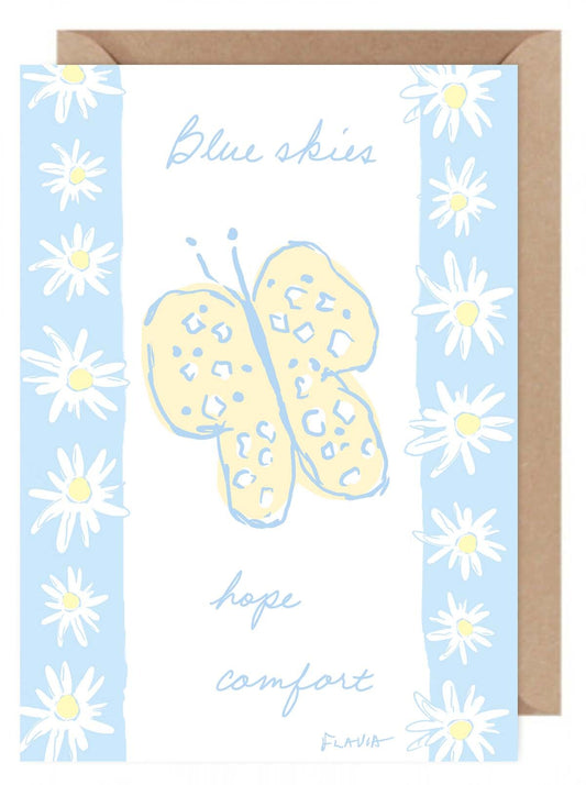 Blue Skies - a Flavia Weedn inspirational greeting card  0101-0084