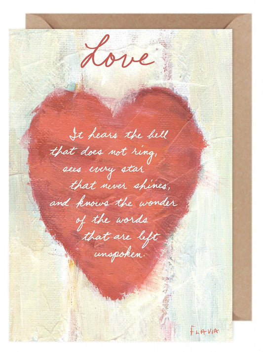 Love - a Flavia Weedn inspirational greeting card  0101-0089