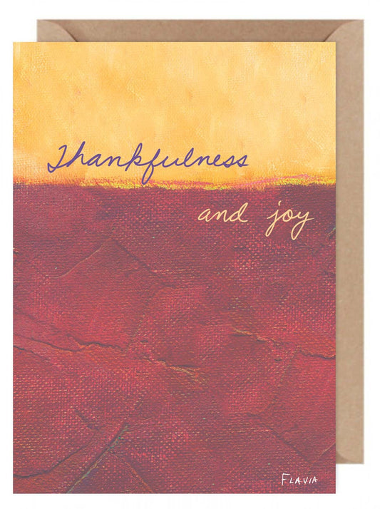 Thankfulness And Joy - a Flavia Weedn inspirational greeting card  0101-0097