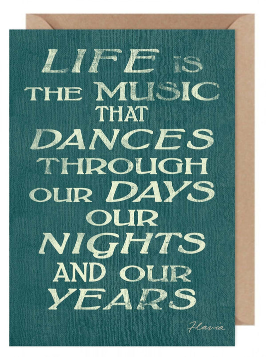 Life is the Music - a Flavia Weedn inspirational greeting card 0402-4024