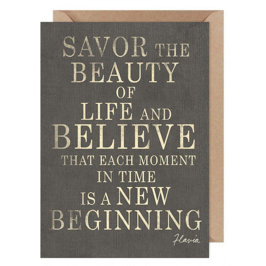 Savor the Beauty - a Flavia Weedn inspirational greeting card 0402-4028
