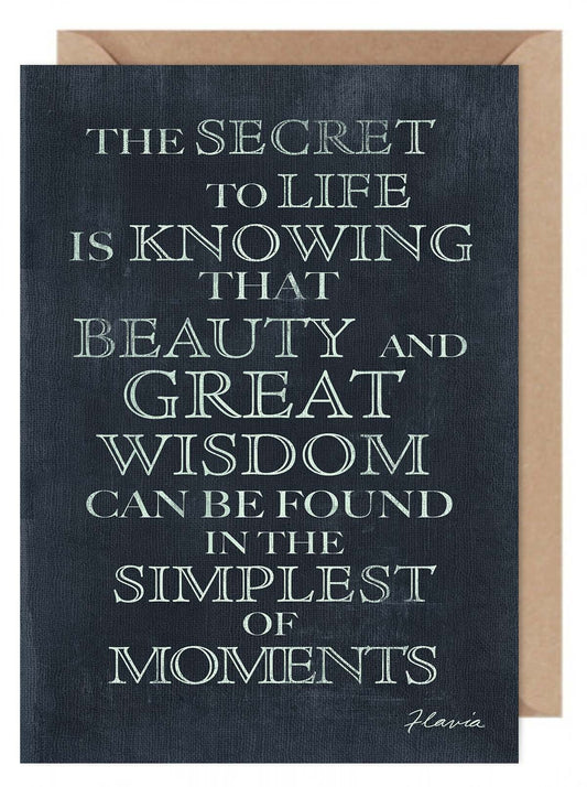 Secret to Life - a Flavia Weedn inspirational greeting card 0402-4029
