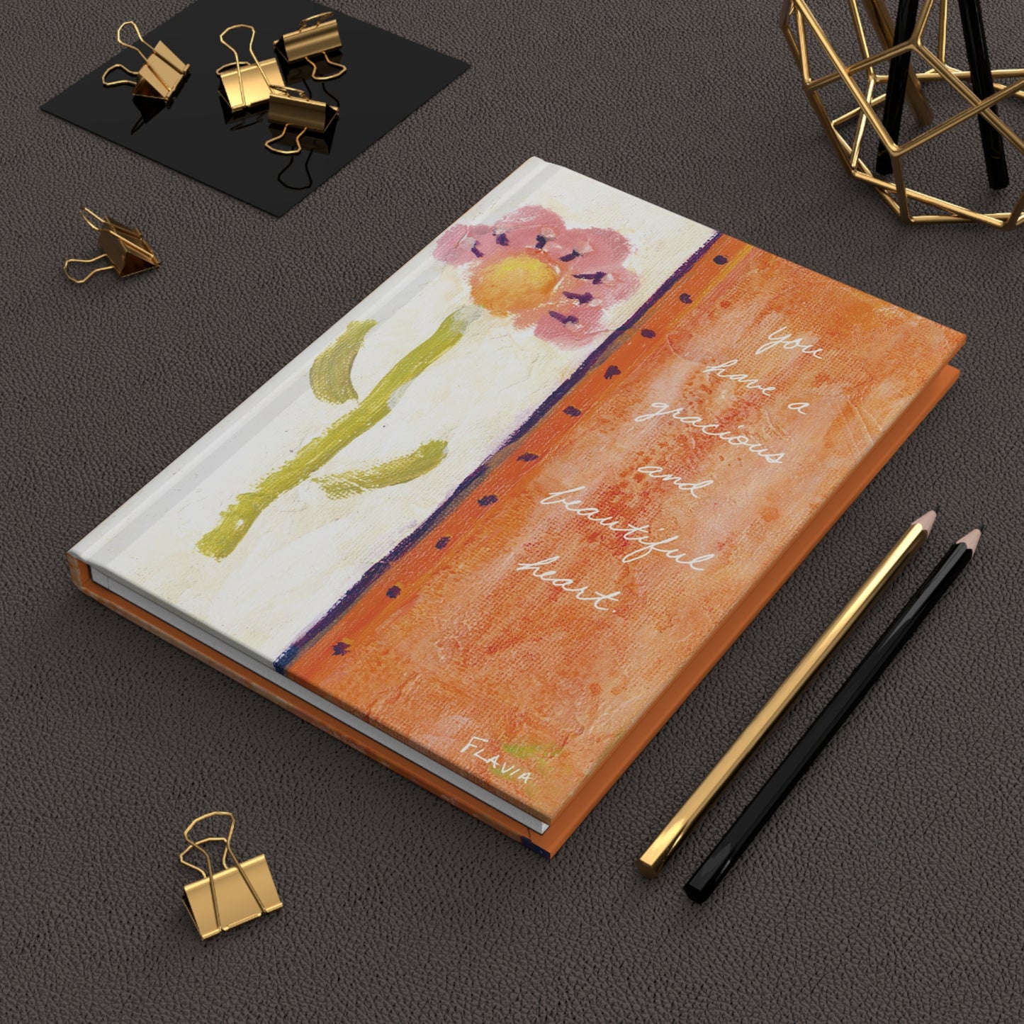 Flavia Tapestry Hardcover Journal - Gracious Heart