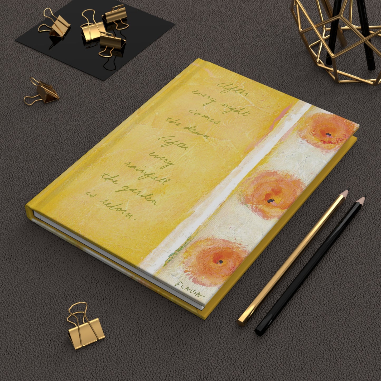 Flavia Tapestry Hardcover Journal - After every night