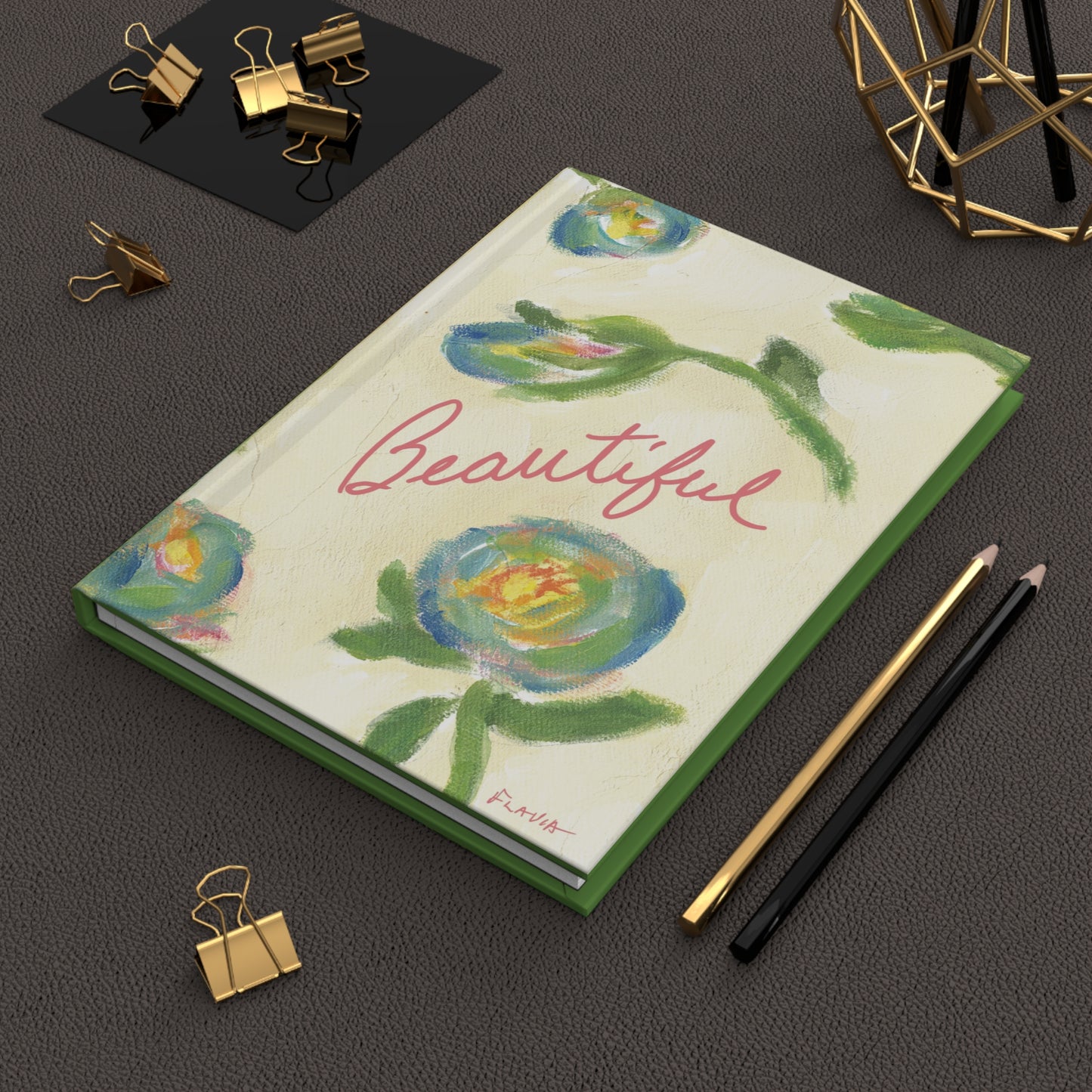 Flavia Hardcover Journal - Beautiful