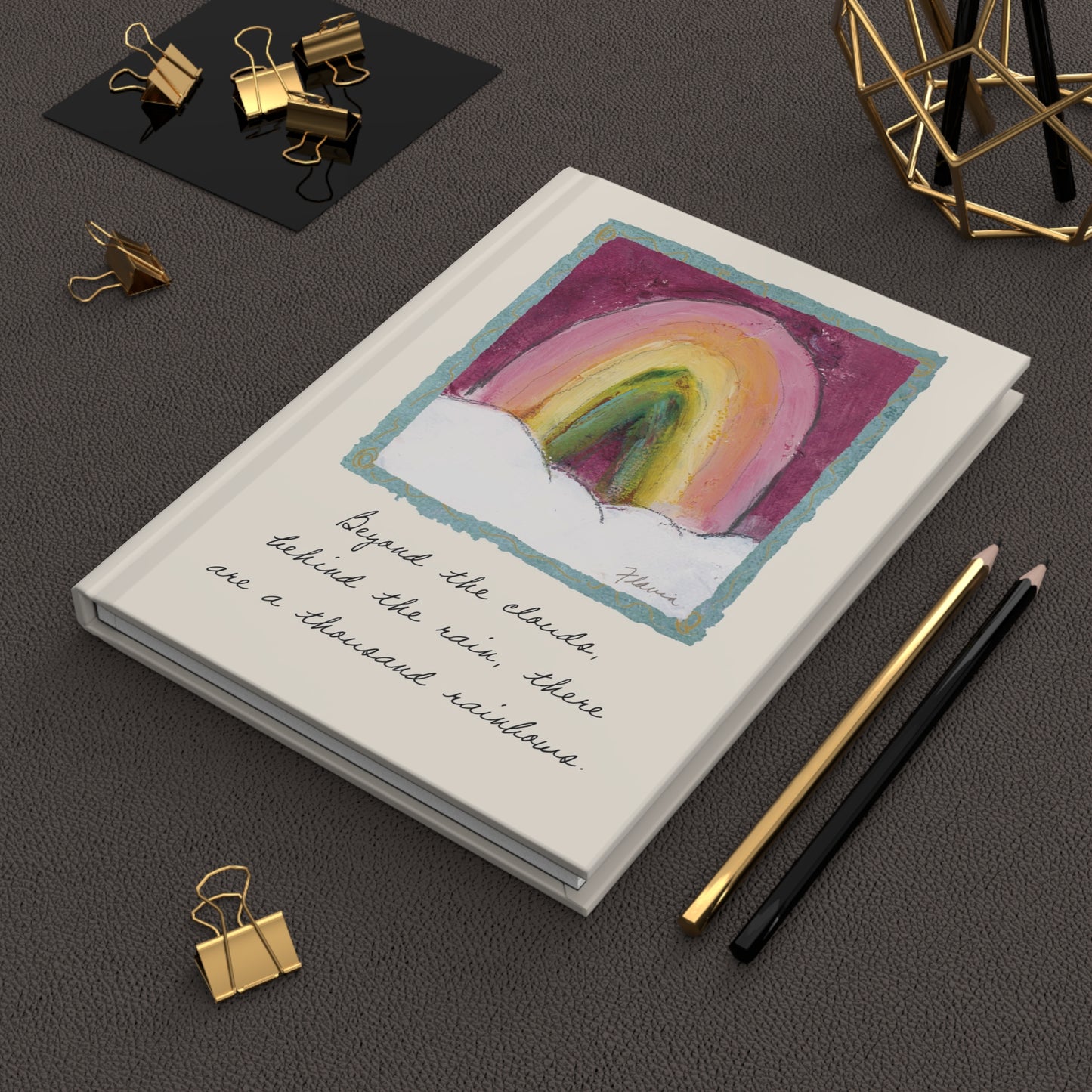 Flavia Classic Hardcover Journal - A Thousand Rainbows