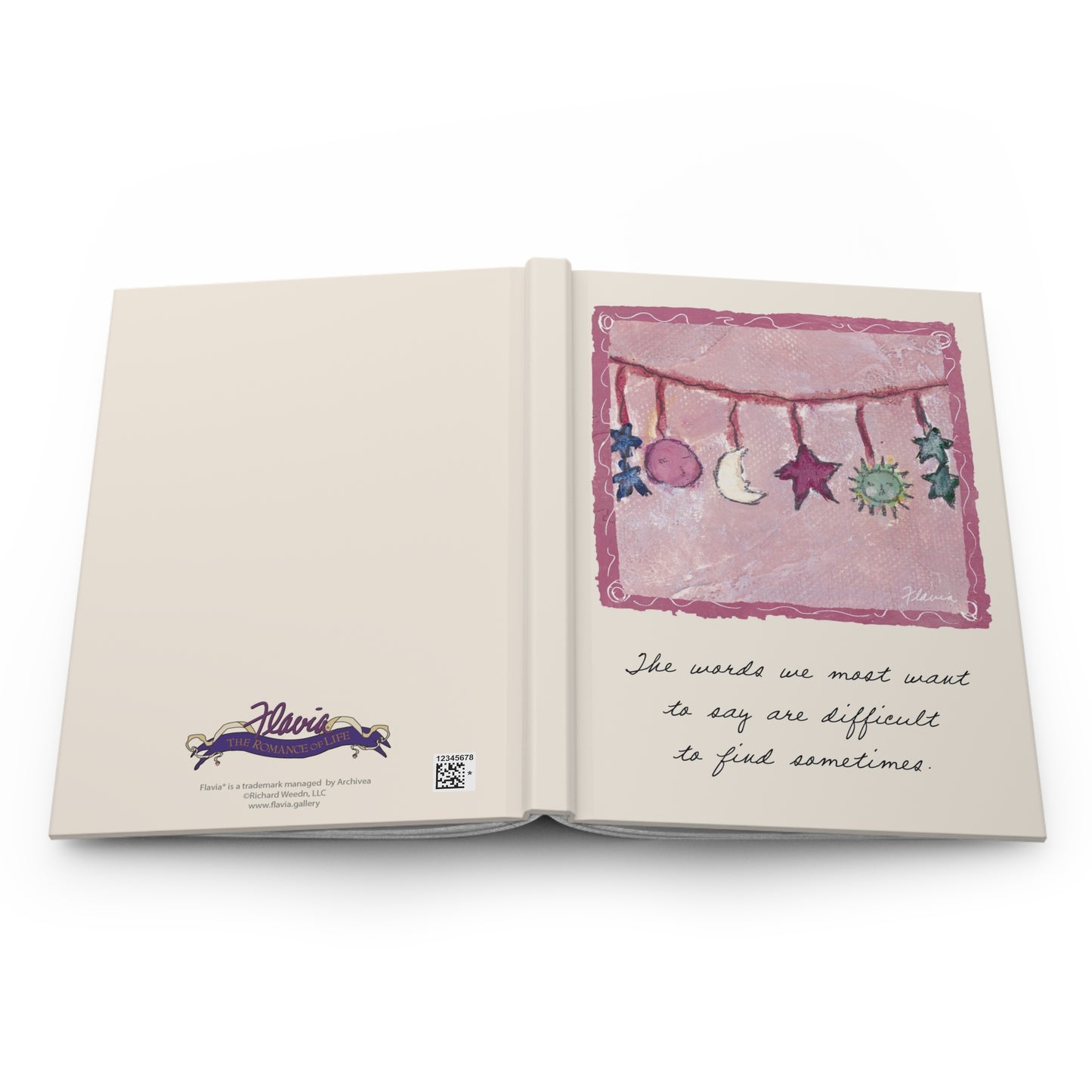 Flavia Classic Hardcover Journal - The words we most want to say