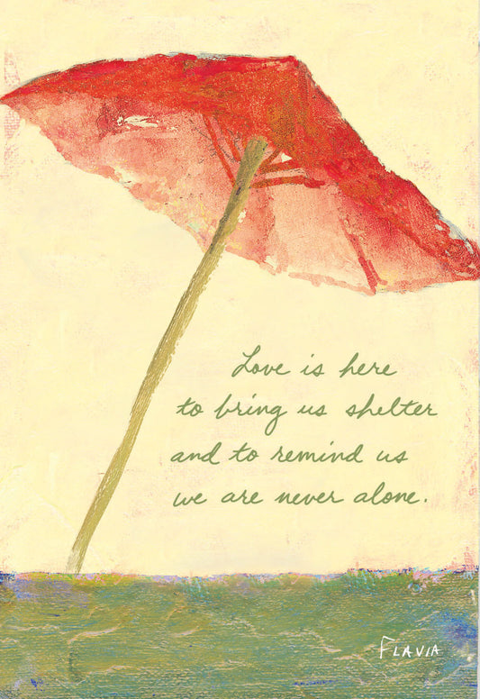 Red Umbrella - a Flavia Weedn inspirational greeting card 4242-0056