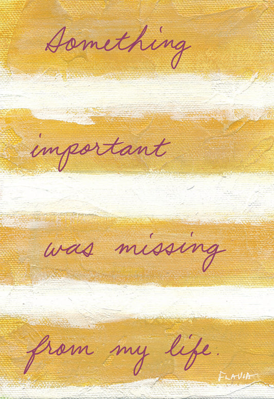 Something Missing - a Flavia Weedn inspirational greeting card 4242-0064