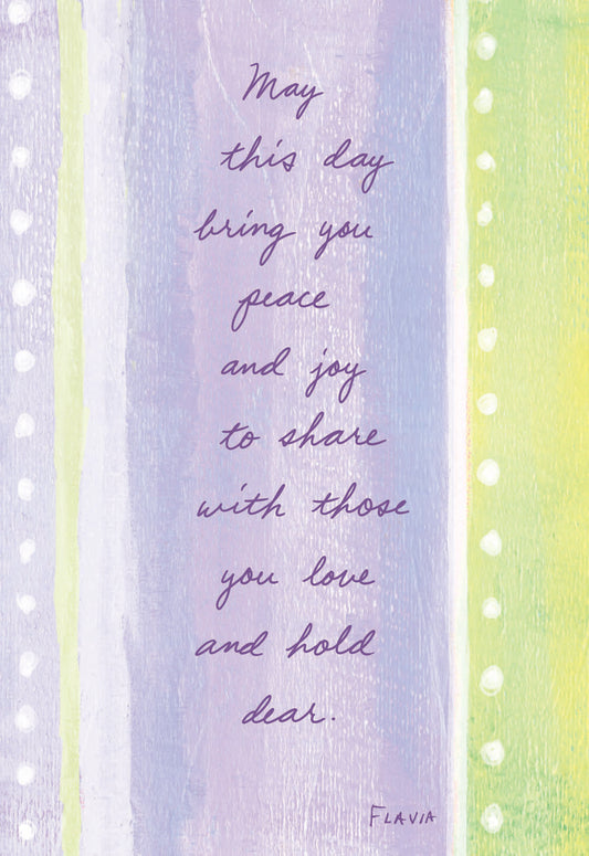 Peace and Joy - a Flavia Weedn inspirational greeting card 4242-0089