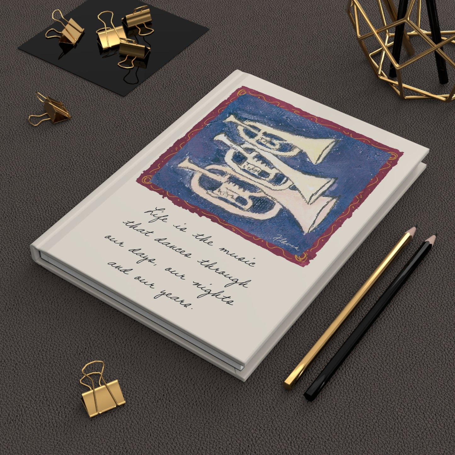 Flavia Classic Hardcover Journal - Life is the music